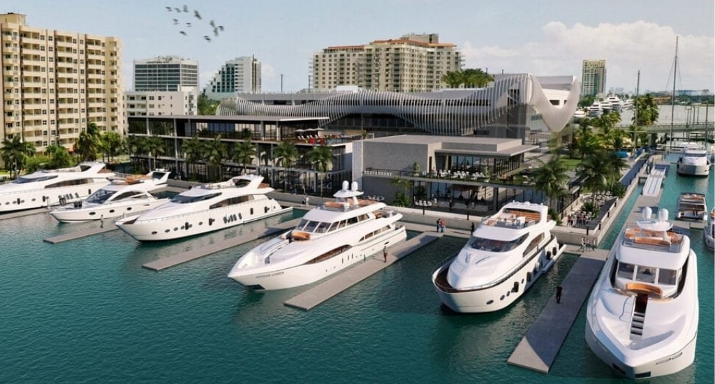 rendering of the new las olas marina in downtown fort lauderdale