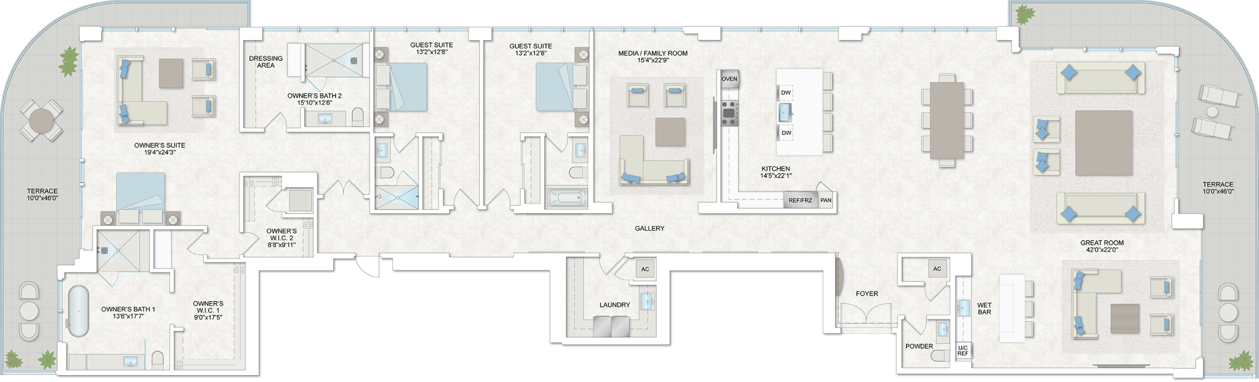 East Penthouse Two Floorplan