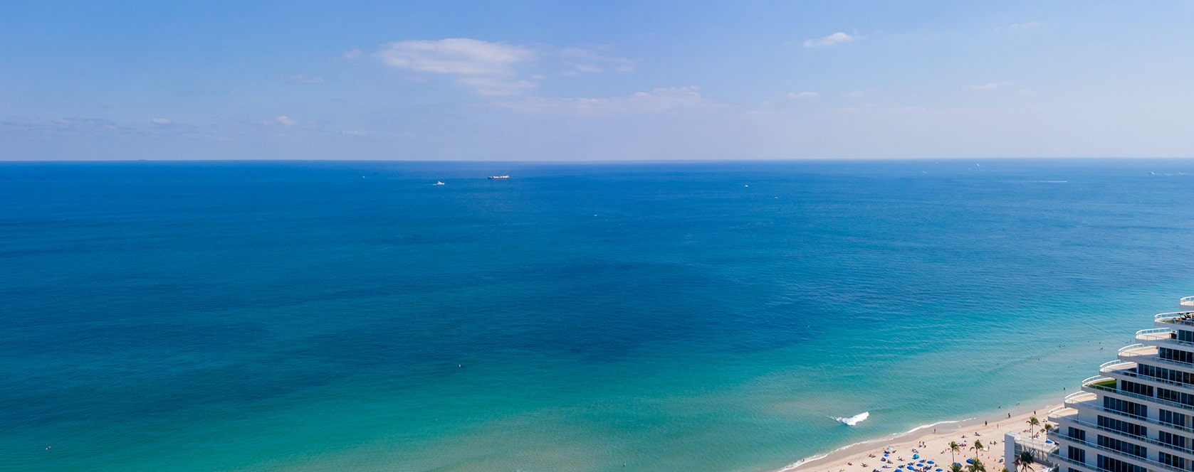 fort lauderdale ocean view from penthouse south two