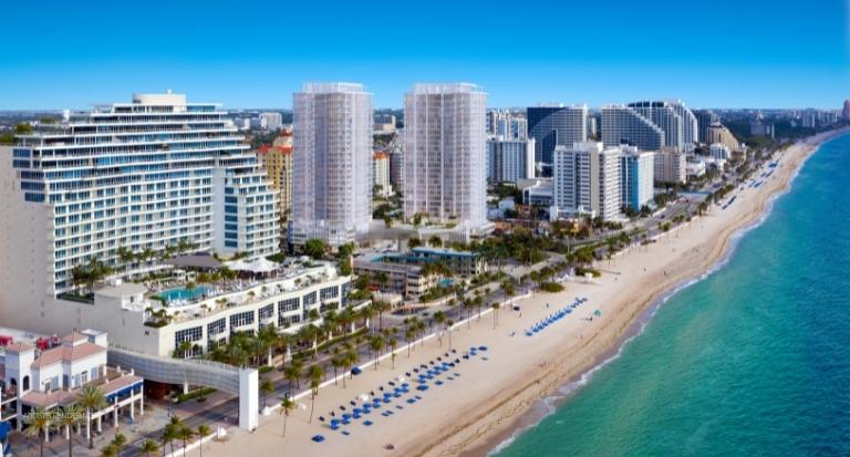 aerial view of fort lauderdale beach