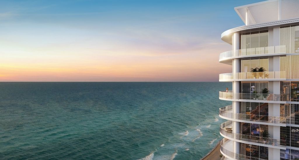 exterior oceanfront rendering of selene