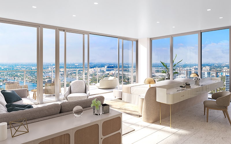 selene penthouse bedroom rendering