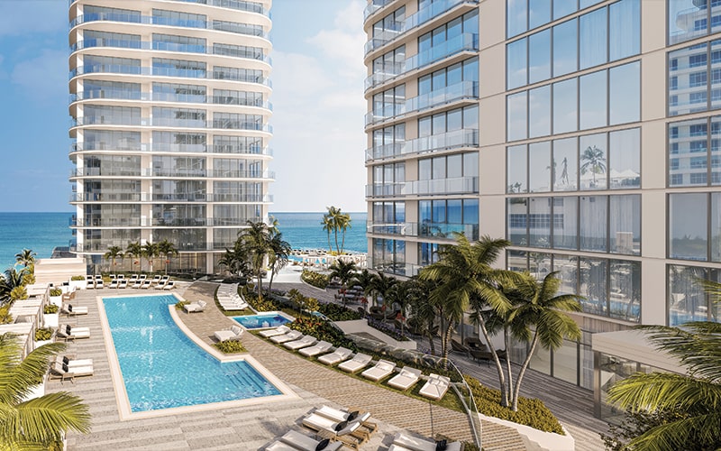 selene fort lauderdale amenity deck rendering