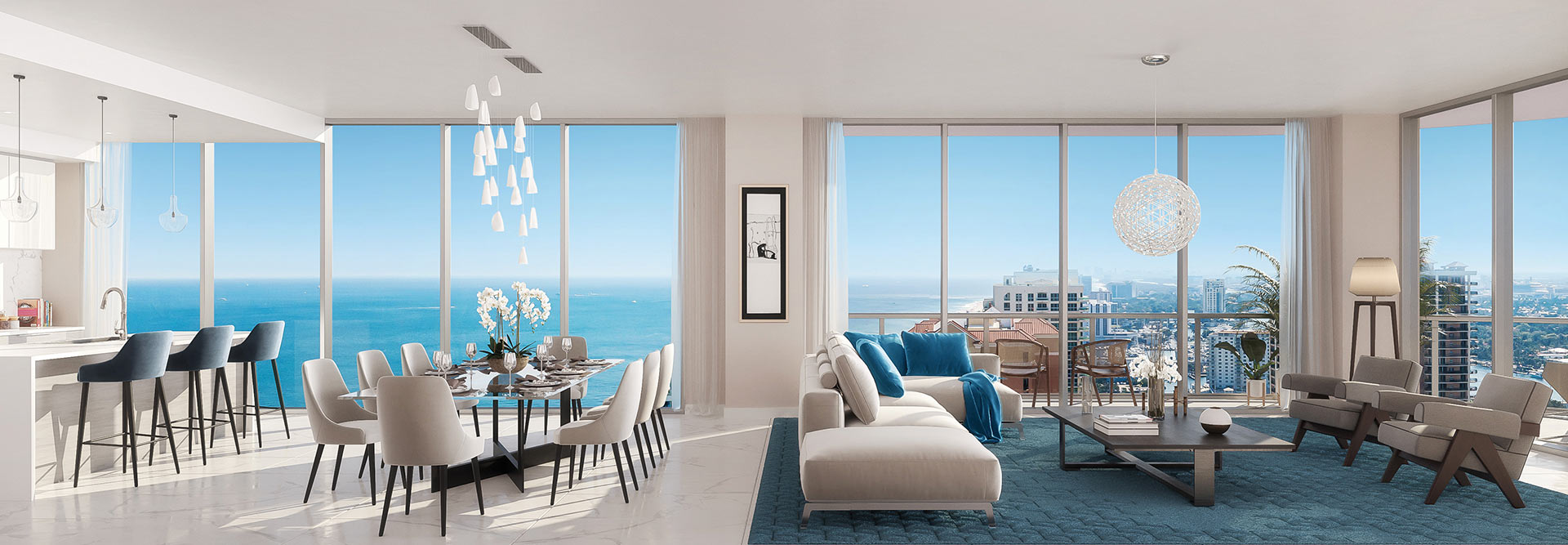 residence rendering of selene interior