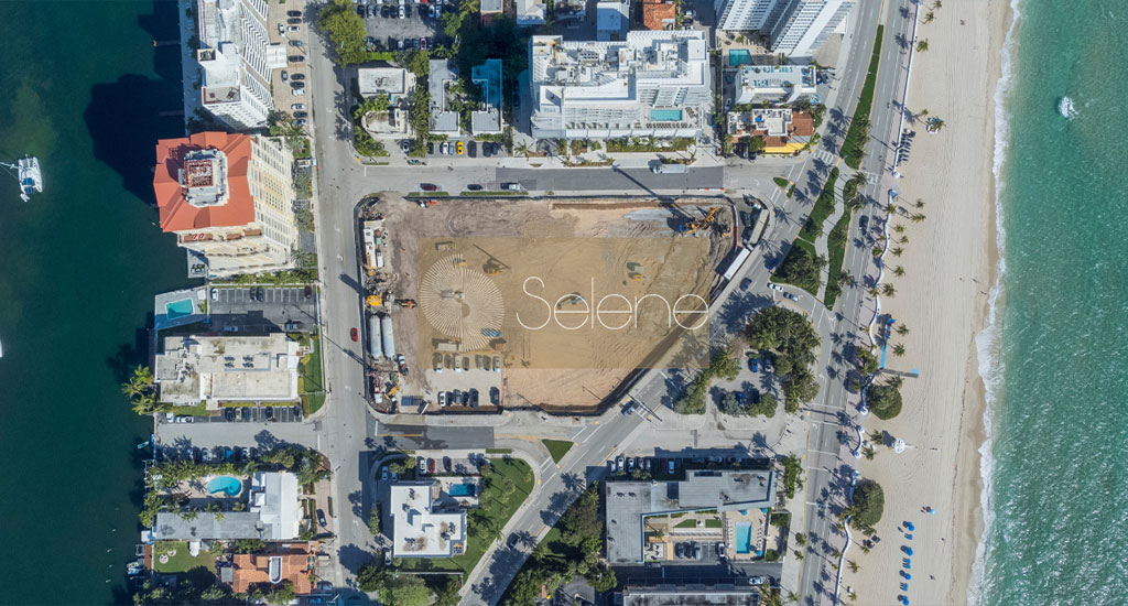 aerial image of the selene construction area