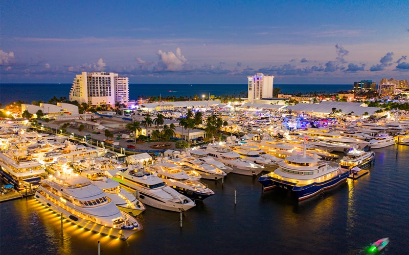 boat show at Fort Lauderdale Beach