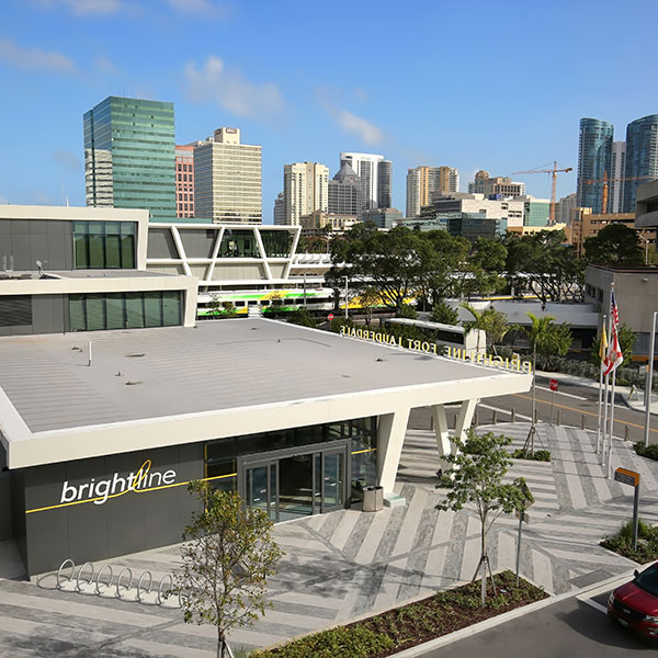 rendering of the Fort Lauderdale Brightline Station