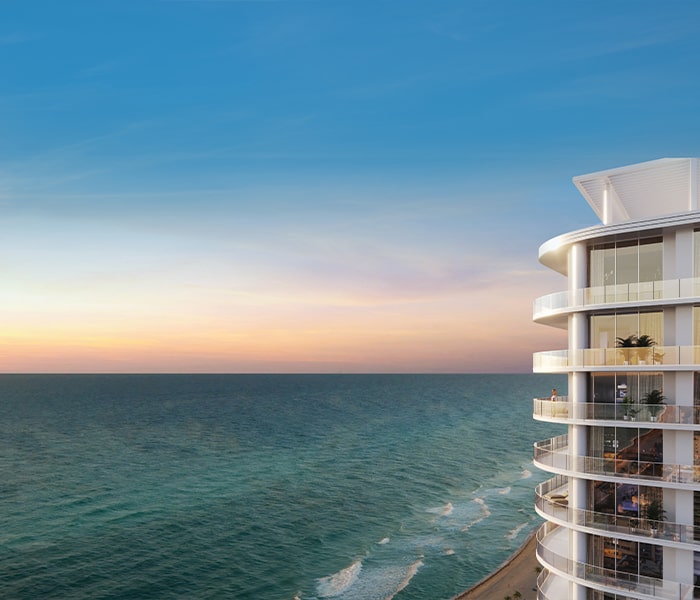 Selene penthouse exterior with ocean