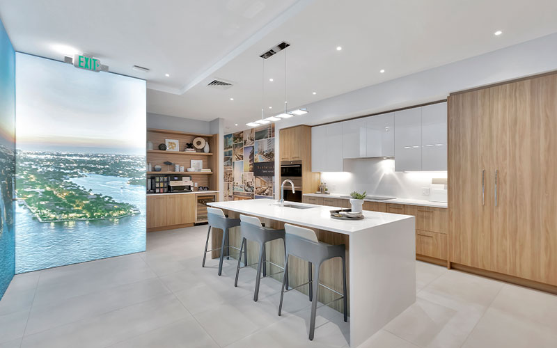 rendering of selene residence kitchen