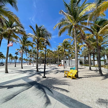 view of the Las Olas Oceanside Park in Fort Lauderdale