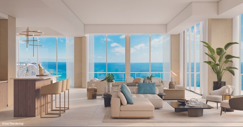 apartment rendering of grand room