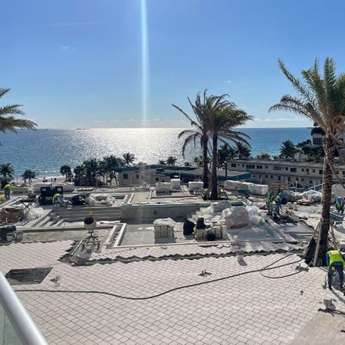 Construction of the Amenity Deck