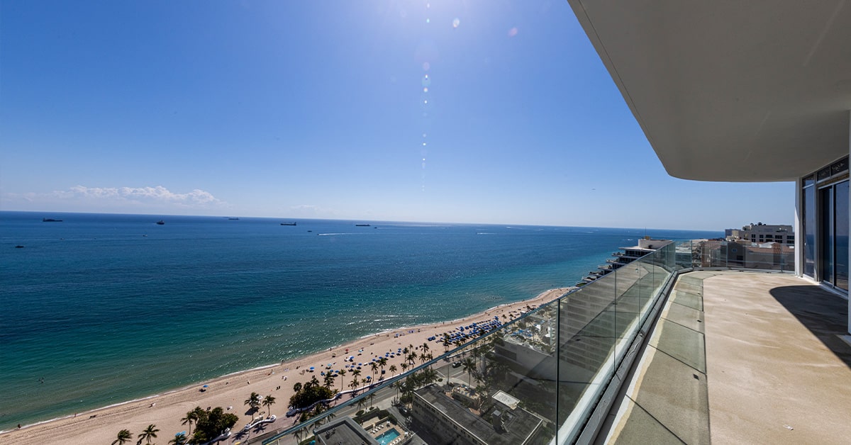 Penthouse views at Selene Fort Lauderdale Beach