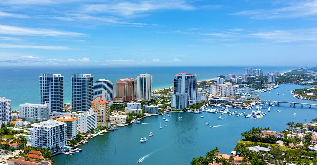 aerial of the Selene Fort Lauderdale Location