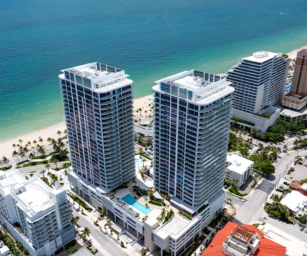 aerial of the Selene Condos